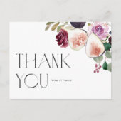 Carte Postale Fleurs de figuier et fleurs de Bourgogne à l'aquar (Devant)