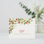 Carte Postale Fleurs de fraises rouges sucrées Mariage (Debout devant)