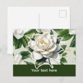 Carte Postale Fleurs de gardénia blanches (Devant / Derrière)