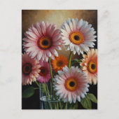 Carte Postale fleurs de gerbera (Devant)