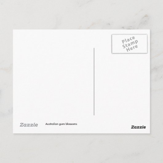 Carte Postale Fleurs de gomme australienne (Dos)