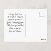 Carte Postale Fleurs de grâce Extraordinaires et papillons chrét (Dos)