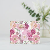 Carte Postale Fleurs de jardin roses mixtes   (Debout devant)
