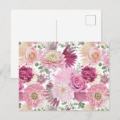 Carte Postale Fleurs de jardin roses mixtes   (Devant / Derrière)