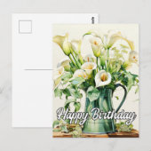 Carte Postale Fleurs de jolis callas (Devant / Derrière)