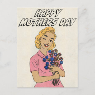 Carte Postale Fleurs de la fête des mères