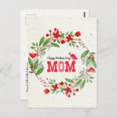 Carte Postale Fleurs de la Fête des Mères Blessing mignonne Bibl (Devant / Derrière)