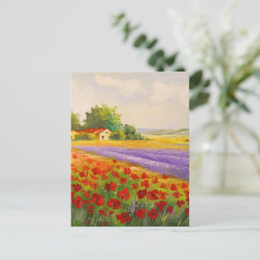 Carte Postale Fleurs de la Provence (Debout devant)