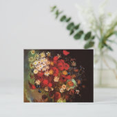 Carte Postale Fleurs de la vie morte dans un vase par Vincent va (Debout devant)
