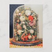 Carte Postale Fleurs de laine victorienne dans un coque en verre (Devant)