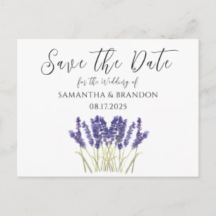 Carte Postale Fleurs de lavande Aquarelle Purple Floral Russe