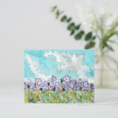 Carte Postale Fleurs de Lavande & Nuages (Debout devant)
