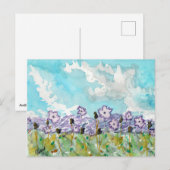 Carte Postale Fleurs de Lavande & Nuages (Devant / Derrière)