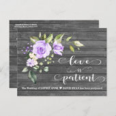 Carte Postale Fleurs de lavande Vieux Mariage de grange reportée (Devant / Derrière)