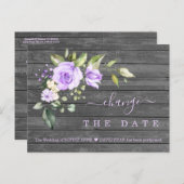 Carte Postale Fleurs de lavande Vieux Mariage de grange reportée (Devant / Derrière)