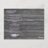 Carte Postale Fleurs de lavande Vieux Mariage de grange reportée (Dos)