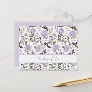 Carte Postale Fleurs de Lavande Violette en Pensant à Vous