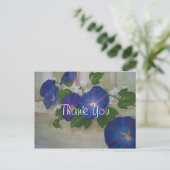 Carte Postale Fleurs de Liseron Bleu Merci (Debout devant)