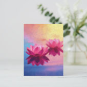 Carte Postale Fleurs de lotus Abstraites (Debout devant)