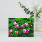 Carte Postale Fleurs de lotus - Art vectoriel (Debout devant)