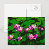 Carte Postale Fleurs de lotus - Art vectoriel (Devant / Derrière)