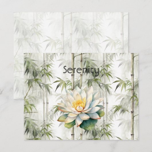 Carte Postale Fleurs de Lotus Sérénité (Devant / Derrière)