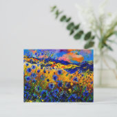 Carte Postale fleurs de maïs bleues 0746 (Debout devant)