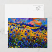 Carte Postale fleurs de maïs bleues 0746 (Devant / Derrière)