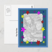 Carte Postale Fleurs de marguerite colorées Photo (Devant / Derrière)