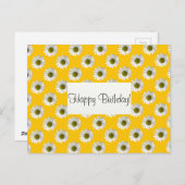 Carte Postale Fleurs de marguerites de conception fleurie sur ja (Devant / Derrière)