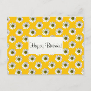 Carte Postale Fleurs de marguerites de conception fleurie sur ja