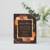 Carte Postale Fleurs de mariage champêtre orange brûlé automne (Debout devant)