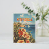 Carte Postale Fleurs de Menorca vintage (Debout devant)