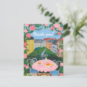 Carte Postale Fleurs de MERCI Terrasse Tea Time Paris (Debout devant)