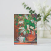 Carte Postale Fleurs de Merisier Fleurissent Peinture Florale Pa (Debout devant)
