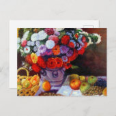 Carte Postale Fleurs de Monet et fruits (Devant / Derrière)