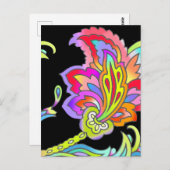 Carte Postale Fleurs de néon (Devant / Derrière)