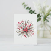 Carte Postale Fleurs de Noël (Debout devant)