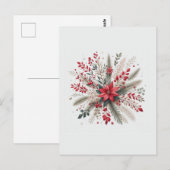 Carte Postale Fleurs de Noël (Devant / Derrière)