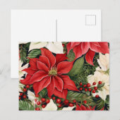 Carte Postale Fleurs de Noël (Devant / Derrière)