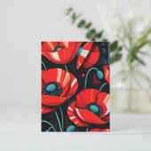 Carte Postale Fleurs de papeterie (Debout devant)