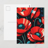 Carte Postale Fleurs de papeterie (Devant / Derrière)