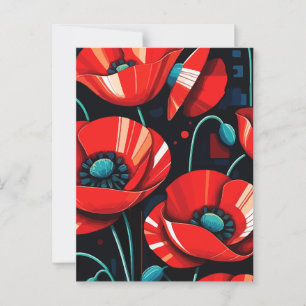 Carte Postale Fleurs de papeterie