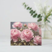 Carte Postale Fleurs de pivoine en fleurs  (Debout devant)