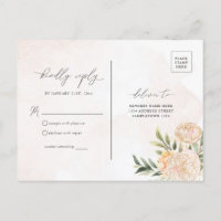 Fleurs de pivoine et d'or RSVP