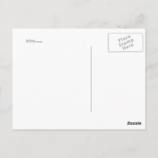 Carte Postale Fleurs de poires (Dos)