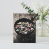 Carte Postale Fleurs de Prairie Rustiques Bol d'Eau Florale (Debout devant)