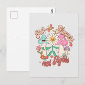 Carte Postale Fleurs de prélèvement, pas combats | Champignons e (Devant / Derrière)