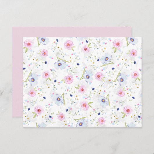 carte postale fleurs de printemps (Devant / Derrière)