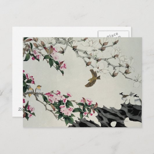 Carte Postale Fleurs de printemps (Devant / Derrière)